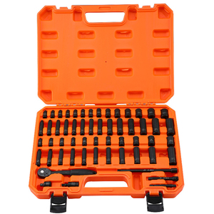 56-Piece 1/4 \ "Ổ cắm ổ đĩa thiết lập SAE (5/32 \"-9/16 \ ") & Metric (4mm-15mm) sâu & nông 72 răng Ratchet cờ lê cơ khí thép - Product Image 1