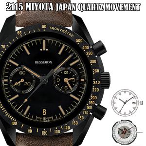 Reloj de Lujo Vintage para Hombre con Movimiento de Cuarzo Japonés O-3, Correa de Acero Inoxidable, Cristal de Zafiro, Esfera con Agujas, Resistente al Agua 5BAR - Product Image 2