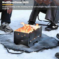 Grill pliant innovant en acier inoxydable avec structure à insert et étui de transport - Montage compact et sans outils