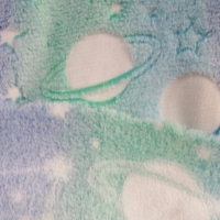 Peignoir à capuche pour enfants et bébés, léger, chaud, lavable en machine, imprimé ciel nocturne et planètes, 230 g/m², avec couverture assortie