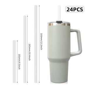 مصنع ينتج قش بلاستيكي مجوف من مواد البولي بروبيلين أو البولي إيثيلين منخفض الكثافة، 24 قطعة، مصنع ينتج قش لأكواب الترمس قابل لإعادة الاستخدام - Product Image 4