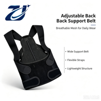 Correcteur de posture, soutien dorsal pour les employés de bureau, les étudiants, soutien pour la position assise, respirant, ceinture d'épaule réglable, unisexe, usage quotidien