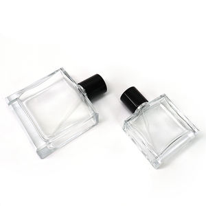 Botella de Vidrio Transparente Cuadrada Plana de Alta Calidad de 30 ml, 50 ml, 100 ml, Vacía, para Perfume, con Pulverizador, para Cosméticos - Product Image 3