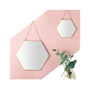 Modern Brass Wall <b>Mirror</b> Gold Metal Frame Eco-Friendly Handmade Decorative <b>Hanging</b> <b>Mirror</b> for Living Room Bedroom Bathroom Home - Product Image 1