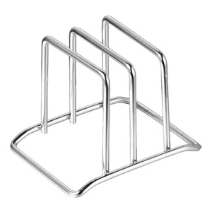 Moderno Soporte de Acero Inoxidable <span class=keywords><strong>para</strong></span> Tabla de Cortar, Tipo Vertical, de Dos Niveles, Portátil, Móvil, Sin Instalación - Product Image 5