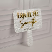 Cermin Akrilik Unik Eksklusif untuk Bulu Mata, Dekorasi Kamar, Cermin Tangan Kosmetik, Souvenir Bridal Shower, Cermin Tangan
