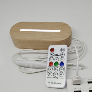 Nhà máy cung cấp 3dwooden ánh sáng ban đêm đứng với ánh sáng khác nhau gỗ <span class=keywords><strong>LED</strong></span> ánh sáng cơ sở - Product Image 5