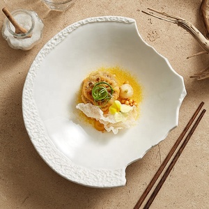 Plato de sopa de clasicismo francés, plato de borde roto, platos de ensalada, plato de restaurante, plato Especial de cerámica - Product Image 1