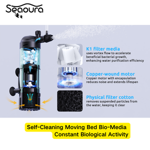 Filtro Submersível Inteligente Seaoura SR-701 90/165GPH com Regulador de Fluxo e Válvula de Controle de Oxigênio - Product Image 1