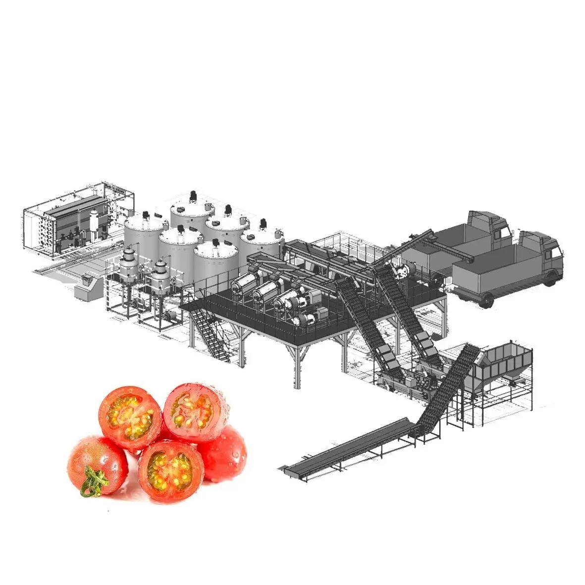 רסק עגבניות מכונת ייצור רסק עגבניות מכונת ייצור מכונת רסק עגבניות מכונת קו ייצור מלא