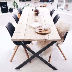 Iron Metal <b>Table</b> Legs X Shape Frame Leveling Feet for Hospital & Living Room Use Powder Coated DIY <b>Table</b>/Desk/<b>Bench</b> Legs - Product Image 2