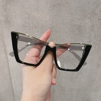 Kacamata Anti-Cahaya Biru Model Cat-eye Vintage untuk Wanita, Bingkai Penuh, Modis, Warna Hitam Merah Anggur, Bingkai Kacamata Mewah, Lensa PC, Pengiriman Cepat