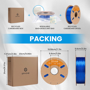Filament 3D <span class=keywords><strong>TPU</strong></span> <span class=keywords><strong>ERYONE</strong></span> Factory <span class=keywords><strong>TPU</strong></span> 85A Transparent Bleu, Matériel d'impression 3D FDM - Product Image 6
