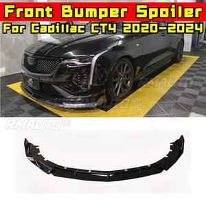 Para Cadillac CT4 2020-2024, Kit de carrocería con alerón difusor y divisor de labio para parachoques delantero, cubierta de parachoques negro brillante, pieza de modificación - Product Image 4