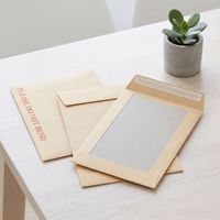 Enveloppe rigide personnalisée en papier kraft brun avec bande adhésive pour l'expédition