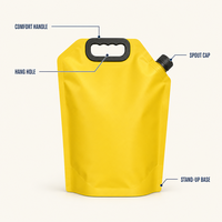 Pochettes à bec verseur personnalisées OEM imprimées, recyclables, avec bouchon et poignée, anti-fuite pour jus, vin, eau minérale 500g 1000g 2000g