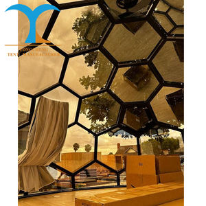 <span class=keywords><strong>Cabine</strong></span> de <span class=keywords><strong>douche</strong></span> extérieure Maison en verre <span class=keywords><strong>Tente</strong></span> dôme en nid d'abeille Tentes Camping Serre extérieure Serre - Product Image 4