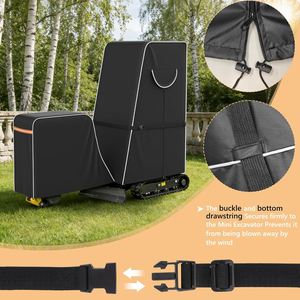 OEM <b>Mini</b> Excavator Cover Heavy Duty Oxford Compatible with Kubota KXX008, BobcatE10, Waterproof Small Excavator Outdoor Cover - Product Image 4