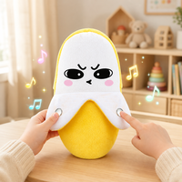Jouet en peluche piano à rythme sensoriel banane, jeu musical interactif à induction corporelle, 2 piles AAA non incluses, pour enfants