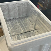 Glacière Isotherme en Mousse Qualité Alimentaire, Caisse Réfrigérante en Polystyrène Haute Densité pour Fruits de Mer et Médicaments
