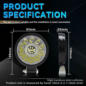 Luz de Trabajo LED Mini al por Mayor, 21SMD, Forma de Luz, Todoterreno, 6000K, 15W, 500 Lúmenes, 2 Años de Garantía, Accesorios para Coche, 12V Universal - Product Image 6