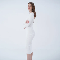 2023 conceptions personnalisées décontracté col roulé femmes robes tricotées femmes vêtements robe pull