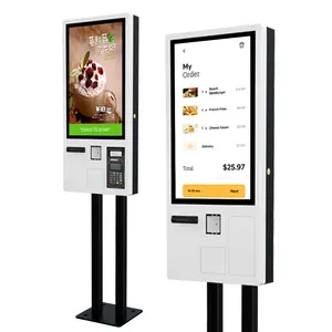 Machine de paiement de kiosque de commande électronique libre-service de fabricant de la Chine pour le kiosque d'enregistrement de restauration rapide avec l'imprimante de 80mm