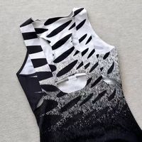 Nouveau design Justaucorps de gymnastique rythmique imprimé, Tenue de danse, Justaucorps de gymnastique, Combinaison de patinage à roulettes, Vêtements de course