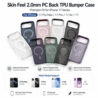 Coque magnétique mate effet peau avec pare-chocs en TPU pour iPhone 18 Pro Max, 18 Pro, 17/16/15, protection anti-rayures pour l'appareil photo, vente en gros