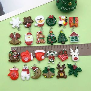 Colorful Resin Christmas Pendants 24 Styles Cartoon Themed For DIY Jewelry Accessories Unisex Gift Charms - Product Image 3