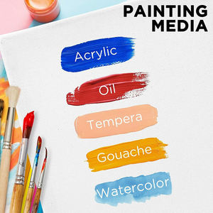 Panwenbo 3mm de espesor 100% paneles de lona de algodón pintura en blanco <span class=keywords><strong>lienzos</strong></span> tableros para acrílicos acuarela al óleo - Product Image 5