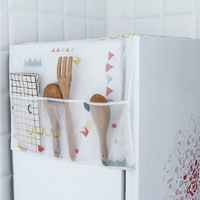 Couverture anti-poussière en PEVA avec tapis de couverture anti-poussière de réfrigérateur de poche avec sac de rangement
