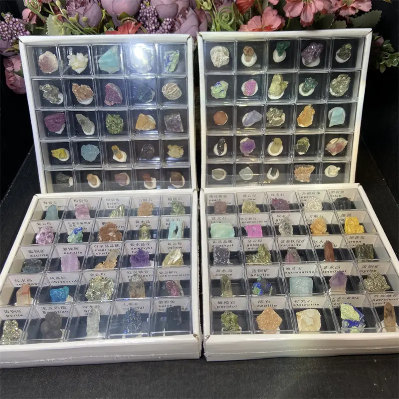 Wholesale Natural Healing Crystal Raw Stone Rough Mineral Specimen Box For Souvenir