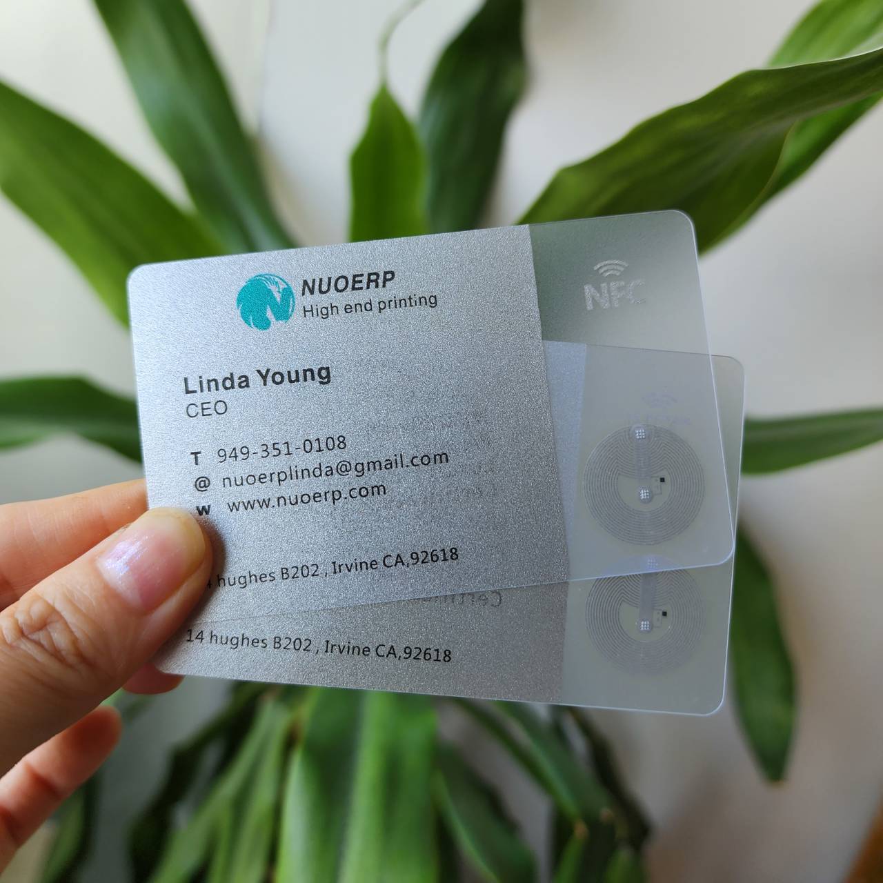 High Quality Pvc Wholesale Clear Transparent Plastic NFC Business Card