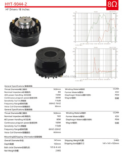 Altavoz Neo coaxial medio-alto de 3,5 pulgadas, altavoz bidireccional con altavoz RMS medio de 150W y altavoz RMS HF 80W para audio marino al aire libre, 9044-2 - Product Image 4
