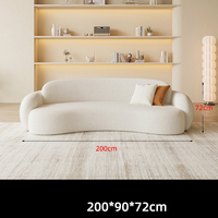 Canapé de style moderne pour petit appartement, magasin de vêtements, salon de beauté, hôtel, canapé multi-personnes, salon, tissu en laine, canapé de luxe