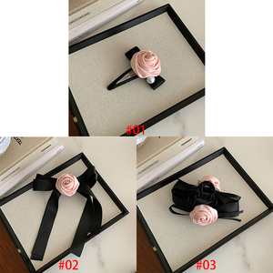 Saint Valentin Déesse Style Rose Rose Grab Clip Premium Tache Bowknot Perle Pince À Cheveux Femme Élégance Mode Cheveux Accessoires - Product Image 5