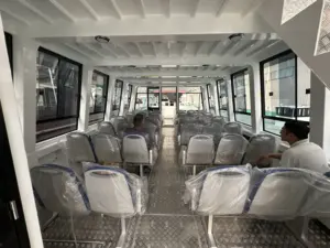 Barco de pasajeros de aluminio de 11,6 metros con catamarán de gasolina fuera de borda de segunda cubierta para taxi acuático 52 PAX - Product Image 6