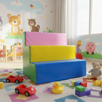 Usine de haute qualité pour enfants Naughty Castle Escabeau tricolore doux anti-collision et antidérapant
