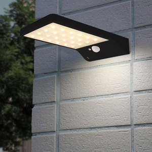 ไฟติดผนังโซลาร์เซลล์ HDH Huidahong 48LED พร้อมรีโมทคอนโทรล เซ็นเซอร์ตรวจจับความเคลื่อนไหว สำหรับสวนกลางแจ้ง - Product Image 2
