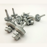 Pièces de fixation industrielles hexagonales métriques # Vis autoperceuse en acier inoxydable 410 de 12-14*2 pouces avec queue de perçage EPDM et rondelle plate de 2 mm OD16 mm