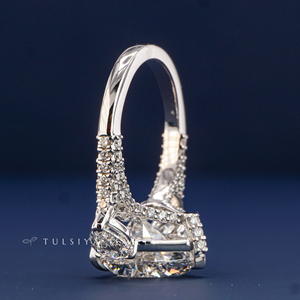 14K Solid Gold Lab Created <b>Diamond</b> <b>Ring</b> for Women Elegant Sparkling Synthetic <b>Diamond</b> <b>Ring</b> Fine Jewelry Gift for Anniversary - Product Image 6