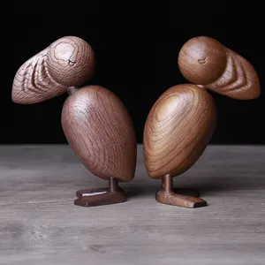 Denmark style wooden animal and figurines bird ornaments for home and room decoration