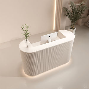 Moderne luxe kleine commerciële receptie balie licht houten balie voor hotels kassa balie voor kledingwinkels schoonheidssalons - Product Image 2