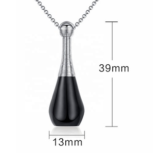 MECYLIFE pendentif bouteille de parfum en acier inoxydable, médaillon à vis, pendentif collier <span class=keywords><strong>boule</strong></span> de Bowling en forme d'urne - Product Image 6