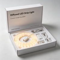 Bande LED diffuse SMD2835 à haut lumen, éclairage anti-éblouissement sans ombre, longueur personnalisée, bande de rétroéclairage publicitaire commercial 30W-400W