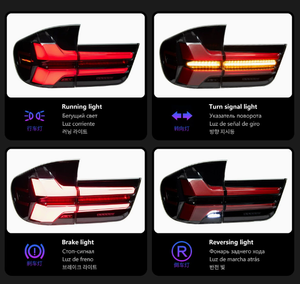 ไฟท้าย LED สีแดงใสคุณภาพสูงรุ่นใหม่ X5 E70 ปี 2007-2013 แบบ LCI ความสว่าง 6000K 6000 ลูเมนส์ พร้อมไฟเลี้ยวแบบ Sequential สำหรับติดตั้งเพิ่มเติม - Product Image 4