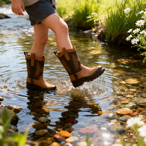 עיצוב חדש קל לילדים מגפי גשם עמיד למים נעלי גומי טבעיות טבעיות כל עונות השנה ילדים ורודות wellington מגפיים oem - Product Image 3