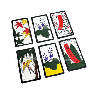 Jeu de cartes <span class=keywords><strong>Hanafuda</strong></span> classique mini en plastique noir mat avec impression personnalisée sur PVC - Product Image 5