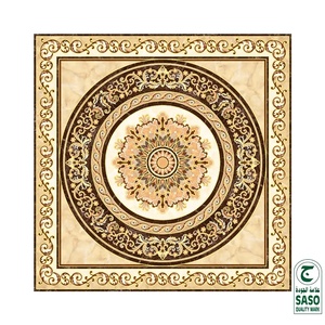 Baldosa de Alfombra de Lujo GUCI, Cristal Pulido, Brillante, Estilo Real Dorado, Patrón de Parqué - Product Image 5